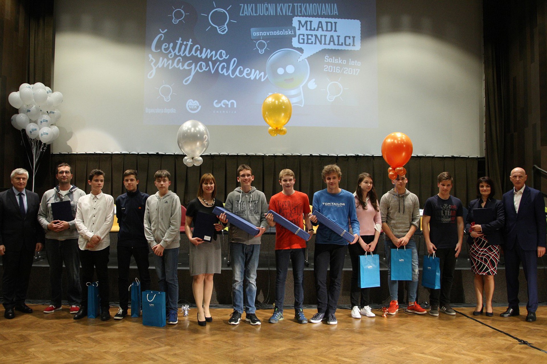 Šolsko leto 2016/2017 – Osnovnošolsko tekmovanje, Najboljši: OŠ Jurija Dalmatina Krško, OŠ Boštanj, OŠ Raka