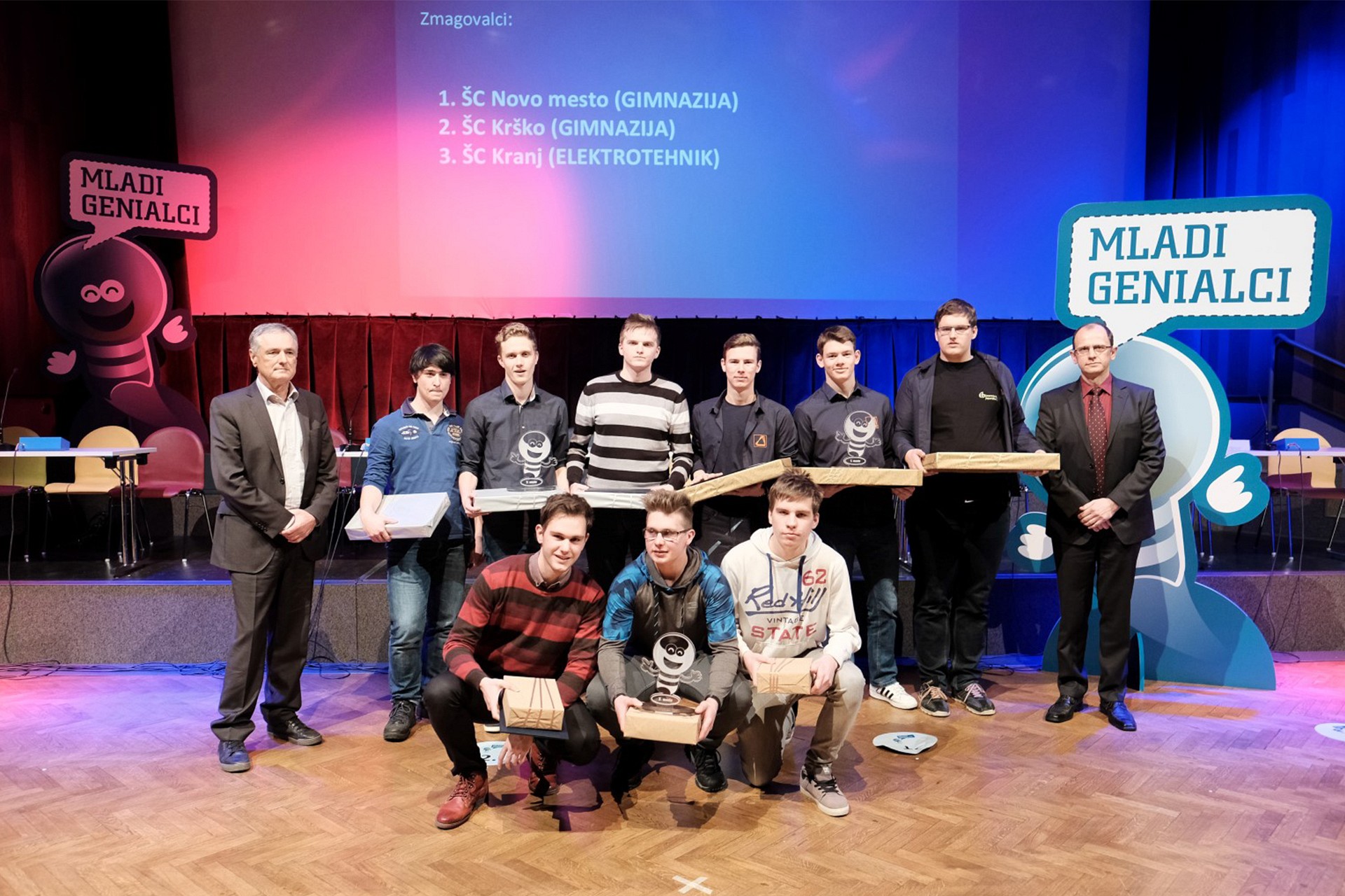 Šolsko leto 2017/2018 – Srednješolsko tekmovanje, Najboljši: Srednja elektro šola in tehniška gimnazija, program elektrotehnik (ŠC Novo mesto), Srednja tehniška šola (ŠC Kranj), Gimnazija Krško (ŠC Krško)